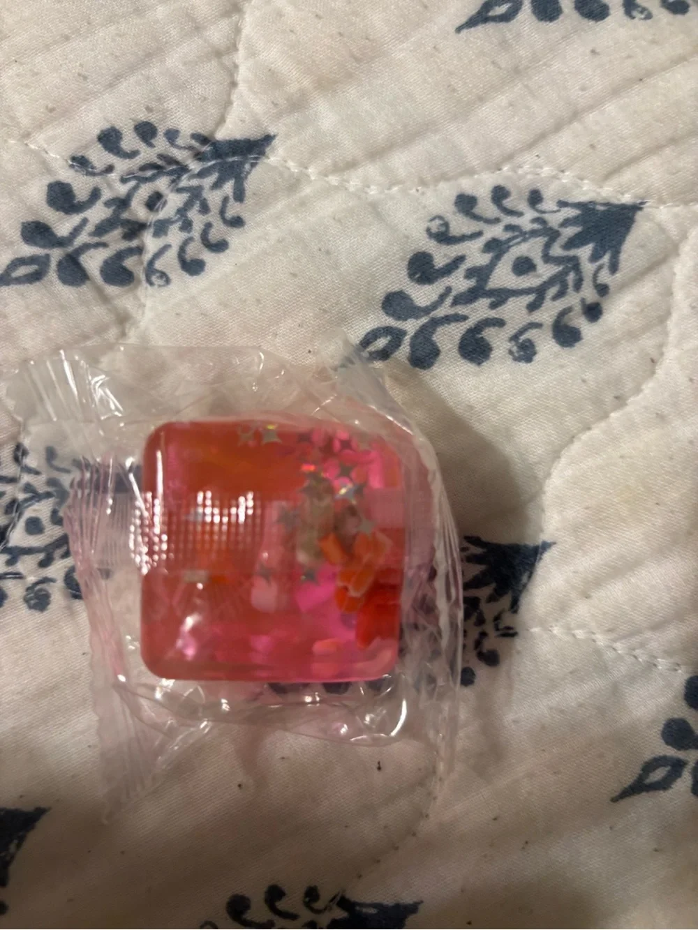 Pink Squishy Sensory Toy for Kids - Decorative Glitter Cube
